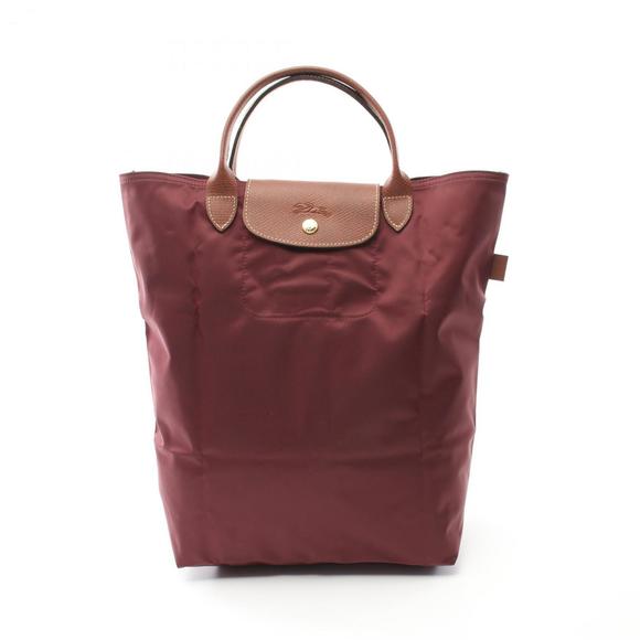 Longchamp Le Pliage Original M Tote Bag Nylon Leather Women's Bordeaux Brown - Picture 1 of 5